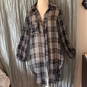 ASTR Black plaid Dress OR Long Sleeve Top